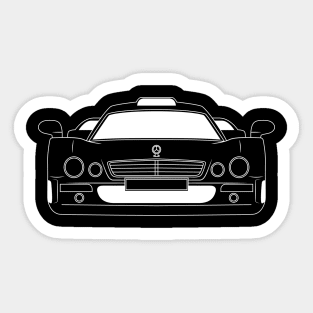 Mercedes Benz CLK GTR White Outline Sticker